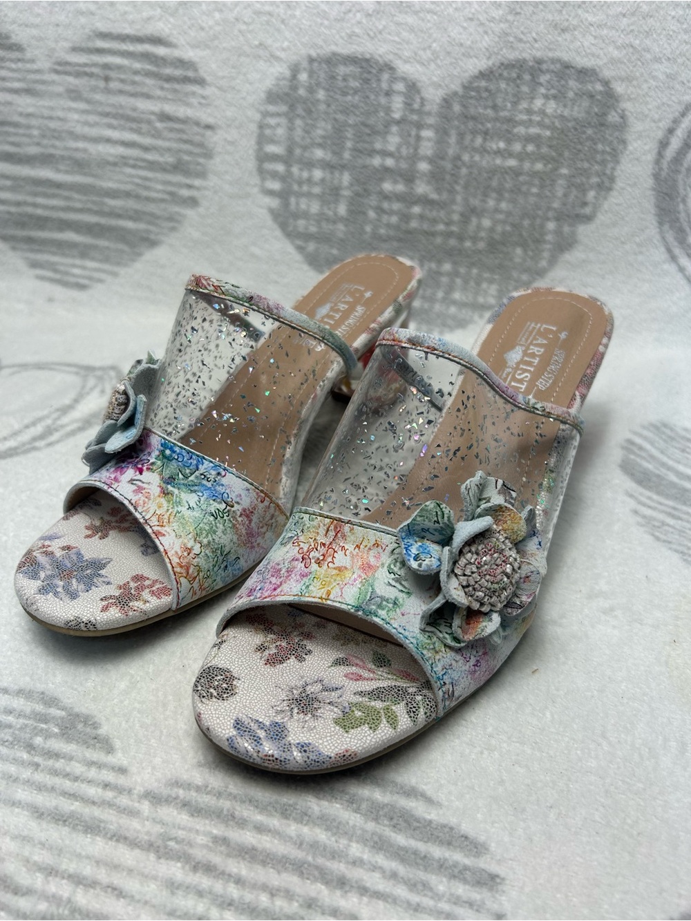 NWOT L'Artiste Fantabulus Sandal multicolor Sz 41 or 9.5-10